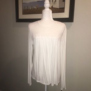 Takara blouse with accents in white, XL.